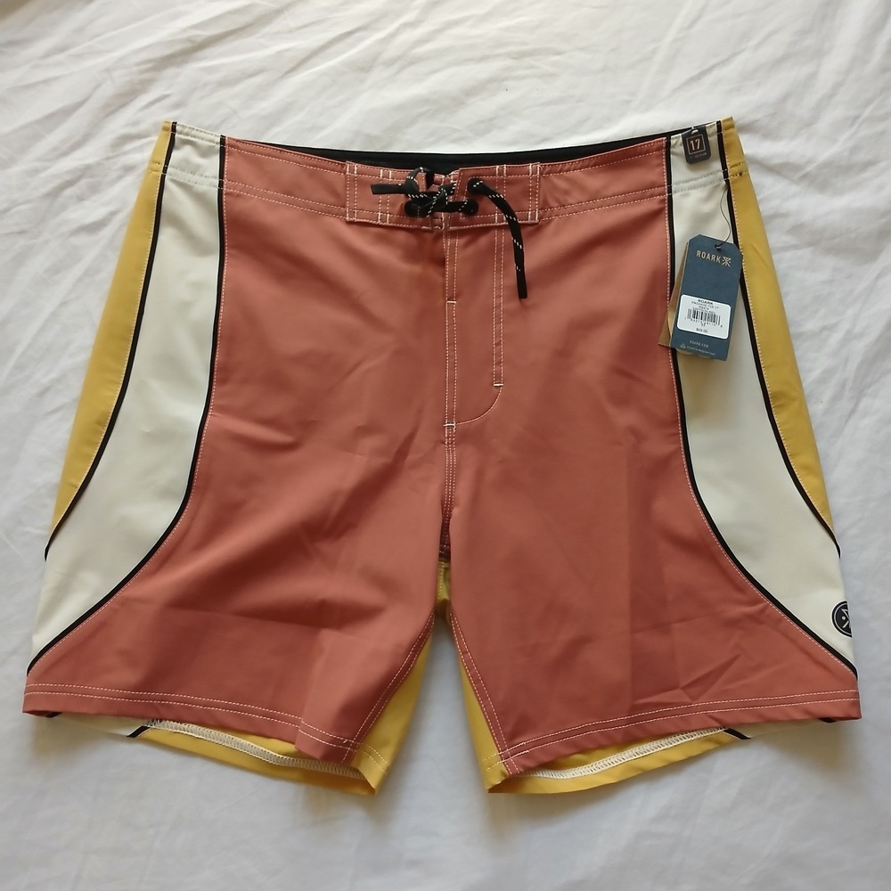 Roark Shorts New The Passage 7" Surf Swim Board Drawstring Men's 33 Stretch